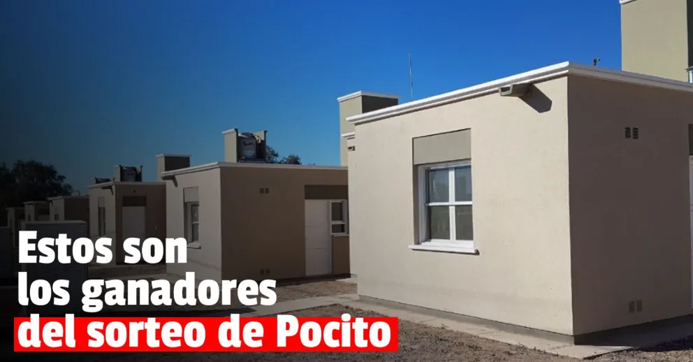 Sortearon ocho casas de un barrio en Pocito: conocé a los ganadores