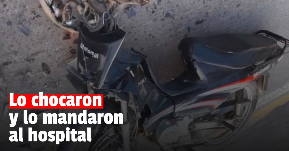 Un motociclista terminó con fracturas tras ser chocado por una camioneta