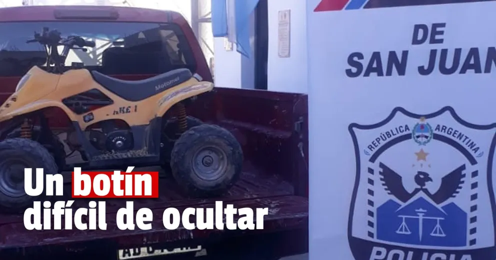 Robaron un cuatriciclo y lo escondieron en un descampado