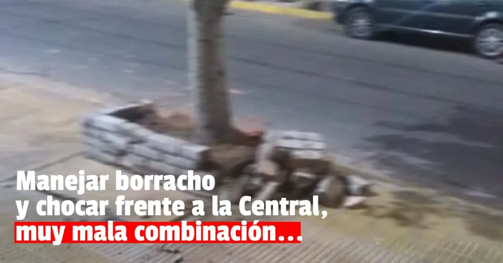 Conducía ebrio y casi se estrella contra la Central de Policía