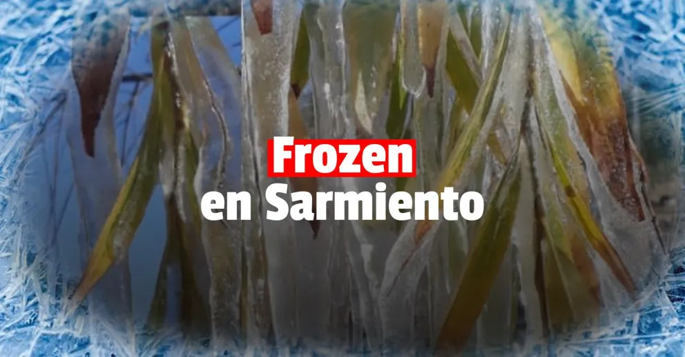 Sarmiento amaneció con 11 grados bajo cero y congelado