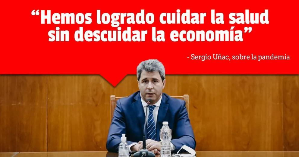 Uñac agradeció al jefe de Gabinete y a la ministra de Salud por la visita a San Juan