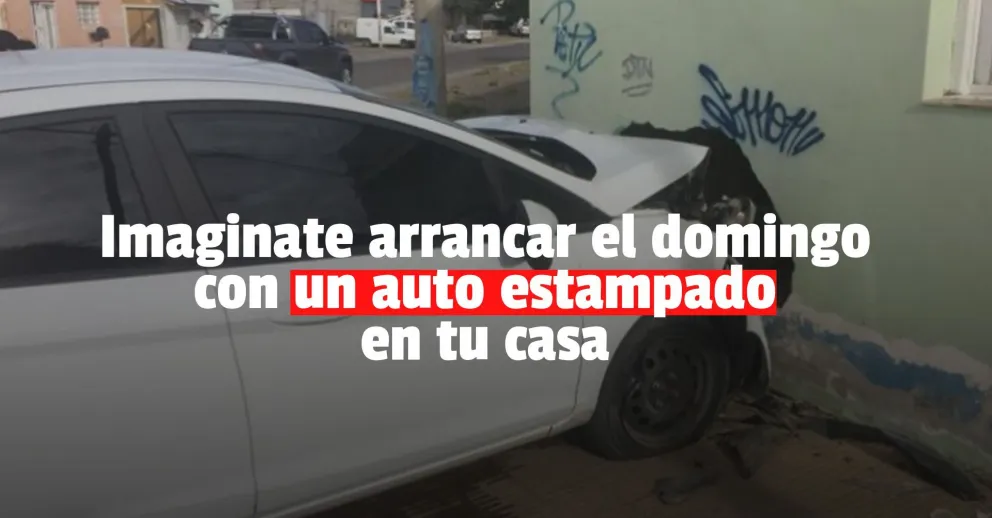 Venía con unas copas de más y se estampó contra una casa