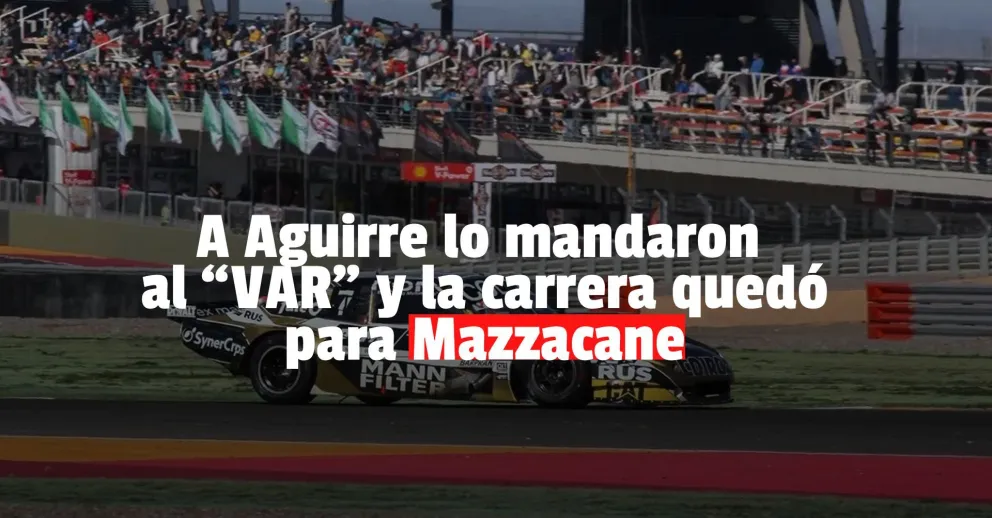 Aguirre no completó una vuelta y Mazzacane se quedó con la carrera