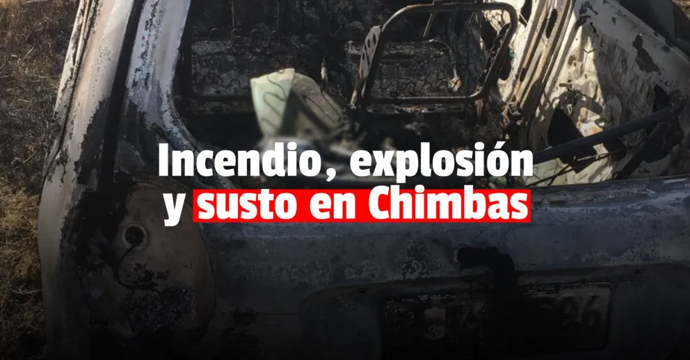 Un incendio de un auto y la posterior explosión de un tubo de GNC causaron pánico en Chimbas