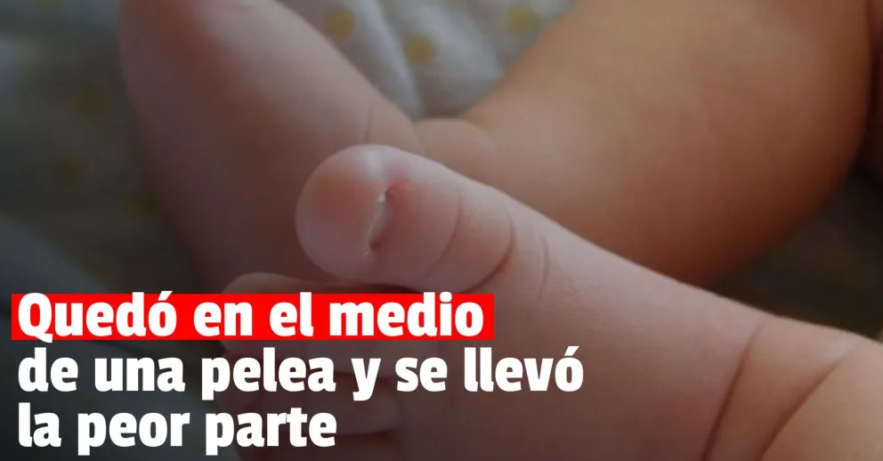 Una beba debió ser hospitalizada tras quedar en el medio de una pelea