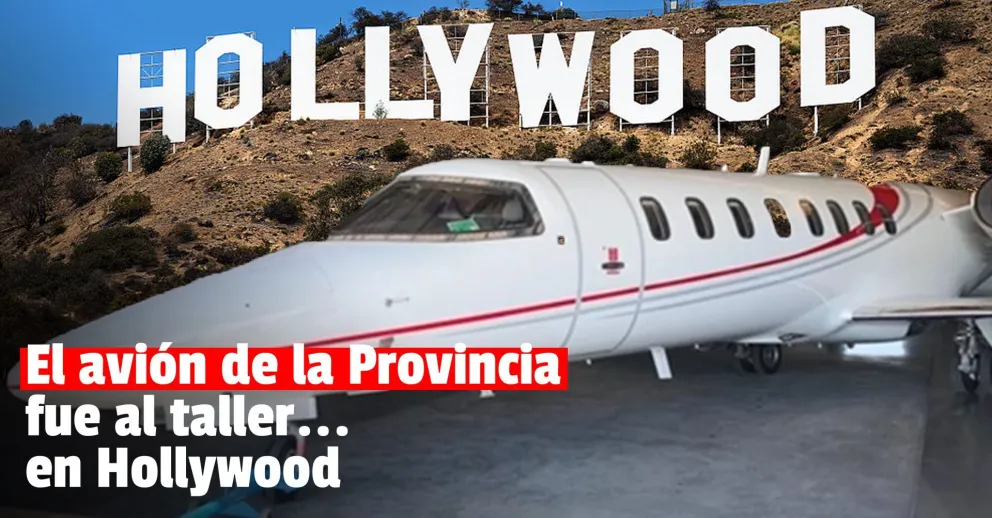 El avión de la provincia estuvo en Hollywood ¿Qué pasó?