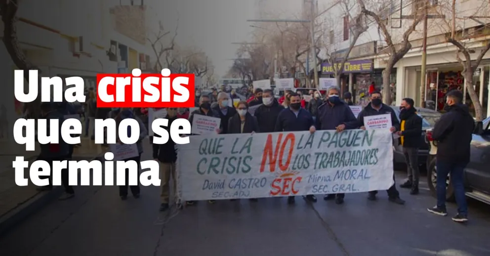 Crisis de Garbarino: los empleados marcharon en reclamo de sus sueldos