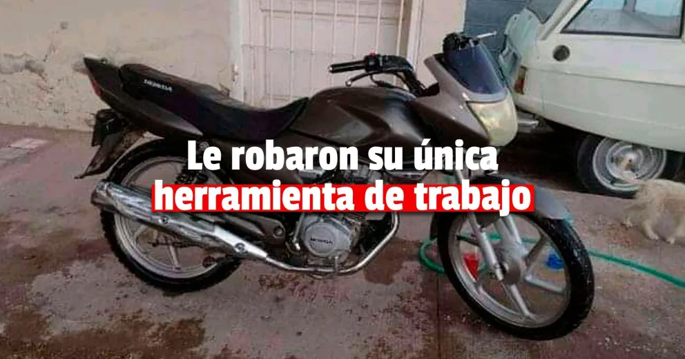 Se estaba por ir a trabajar y le robaron la moto frente a la Municipalidad de Chimbas