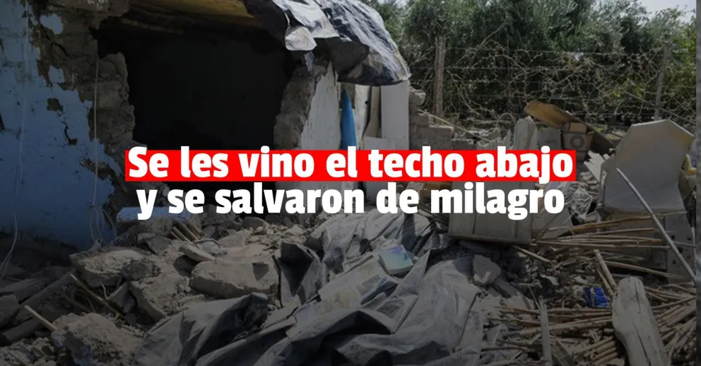 Una familia sufrió el derrumbe de su casa y debió ser asistida