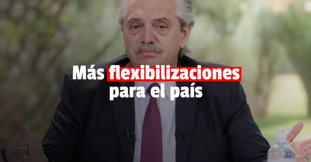 Alberto Fernández anunció más flexibilizaciones y aperturas para el país
