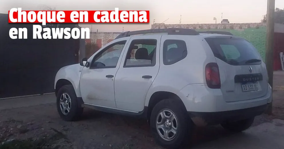 Cuatro vehículos involucrados en un choque en Rawson