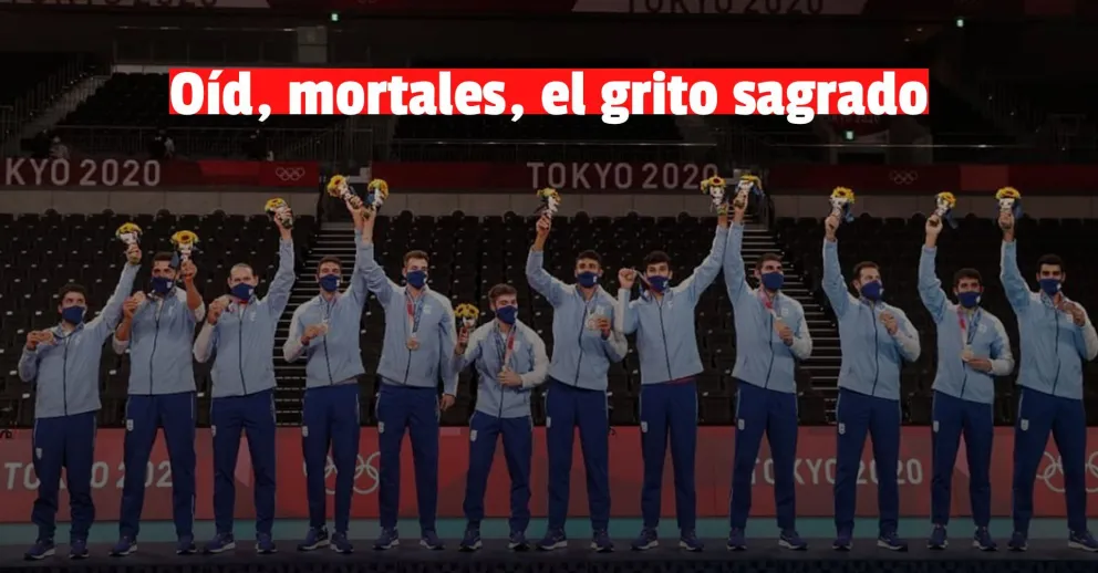 La premiación de la Selección Argentina de vóley en los Juegos Olímpicos Tokio 2020