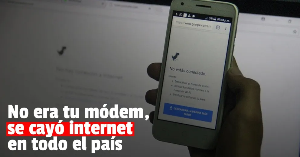 Una falla masiva afectó a los servicios de internet de todo el país