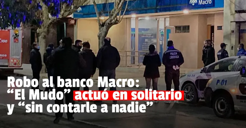 Robo al banco: no fueron dos ladrones, solo entró uno