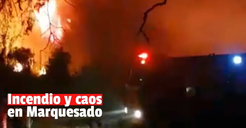 Caos en Rivadavia por un importante incendio de cañaverales