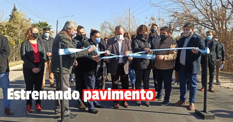 Pocito: quedó inaugurada la repavimentación de Calle 12