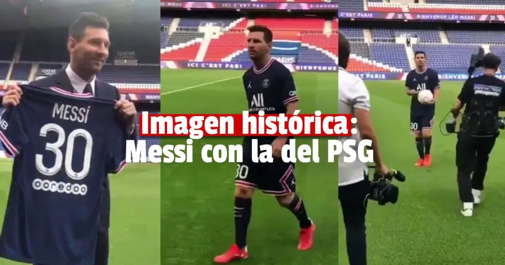 La primeras imágenes de Messi con la camiseta del PSG
