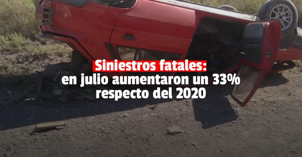 La mortalidad por siniestros viales aumentó un 33% en julio respecto del año pasado