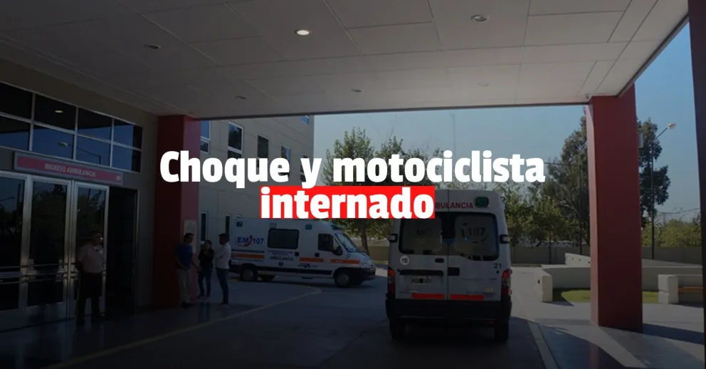 Un motociclista terminó fracturado tras impactar contra un vehículo en Santa Lucía