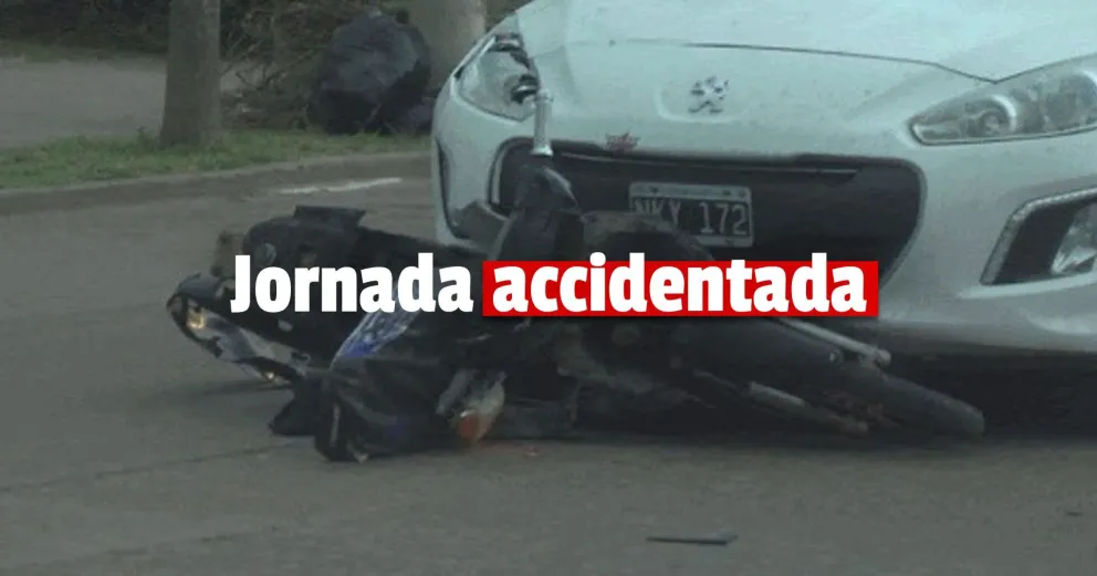Tres accidentes de tránsito, tres personas internadas