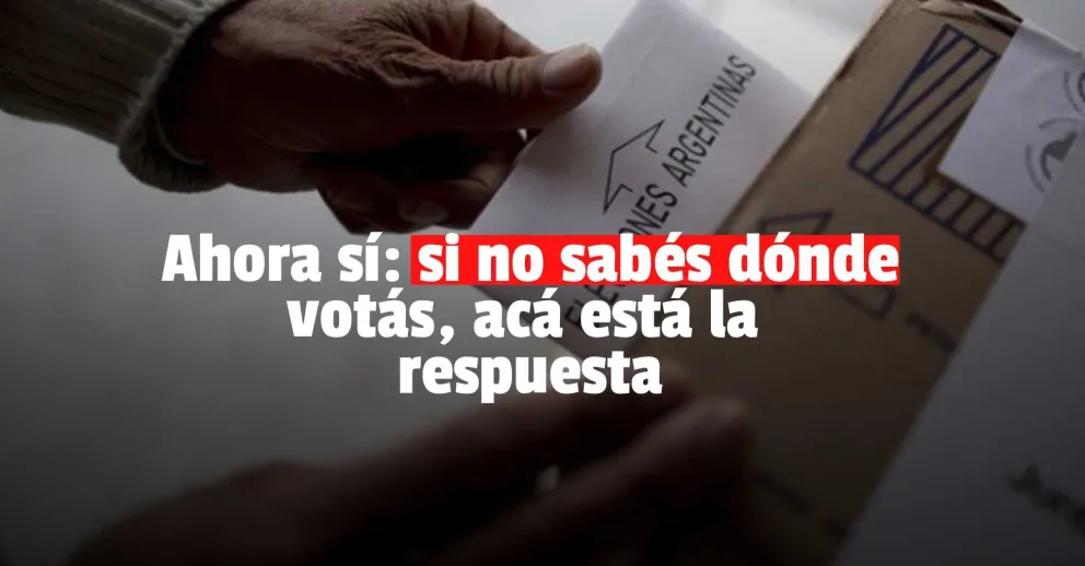 Salió el padrón definitivo: enterate dónde votás