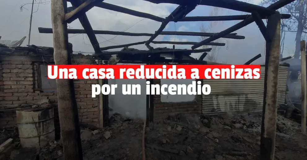 Pocito: por una estufa, se incendió una vivienda y las pérdidas son totales