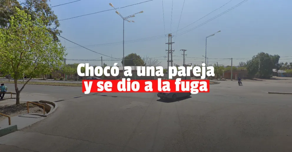 Un motociclista chocó a una pareja y se dio a la fuga
