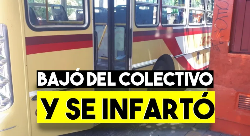 Bajó del colectivo y se infartó