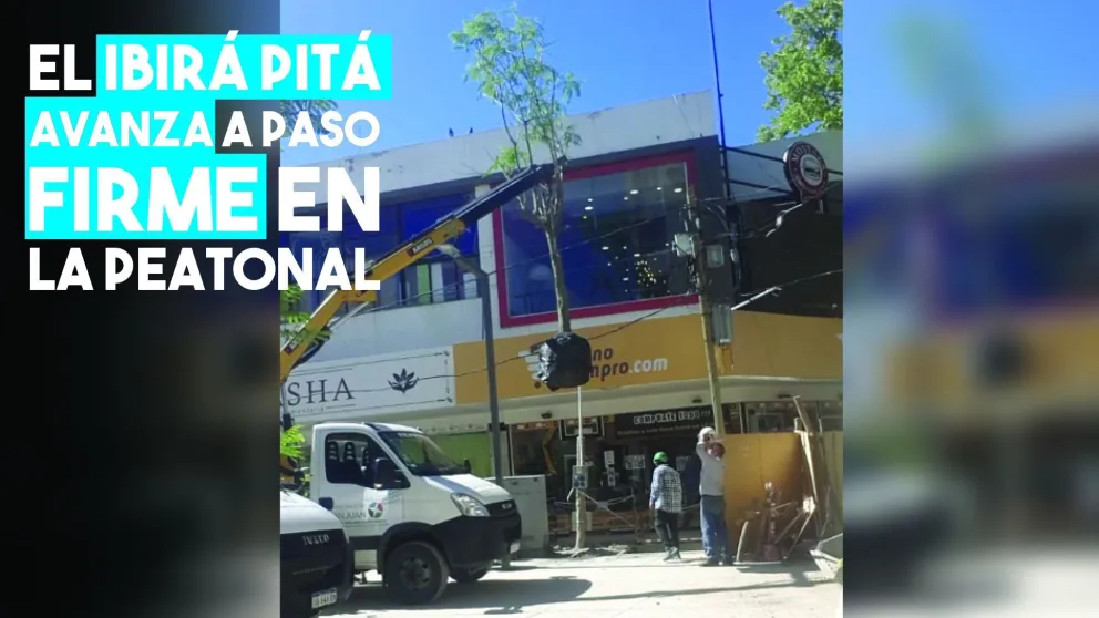 El Ibirá Pitá avanza a paso firme en la nueva Peatonal