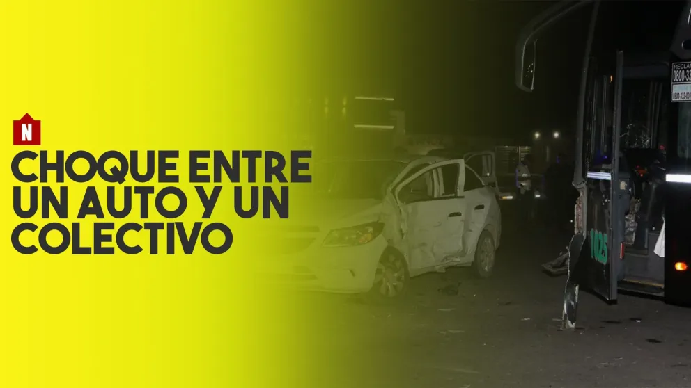 Un colectivo de la empresa Cata y un auto chocaron en Pocito