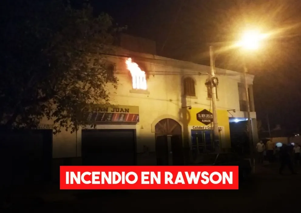 Incendio de una casa en Rawson