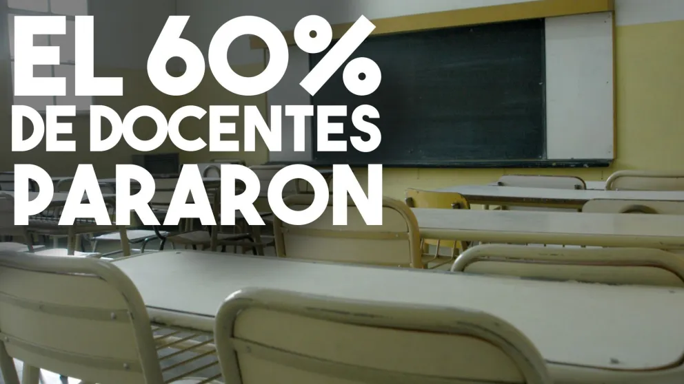 El 60% de docentes adhirieron al paro