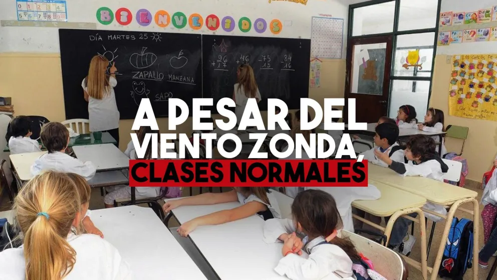 La actividad escolar es normal ante la alerta de viento Zonda