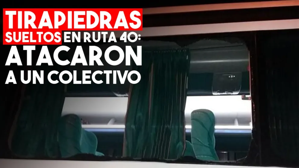 Arrojaron piedras a un colectivo que venía desde Mendoza y una mujer resultó herida