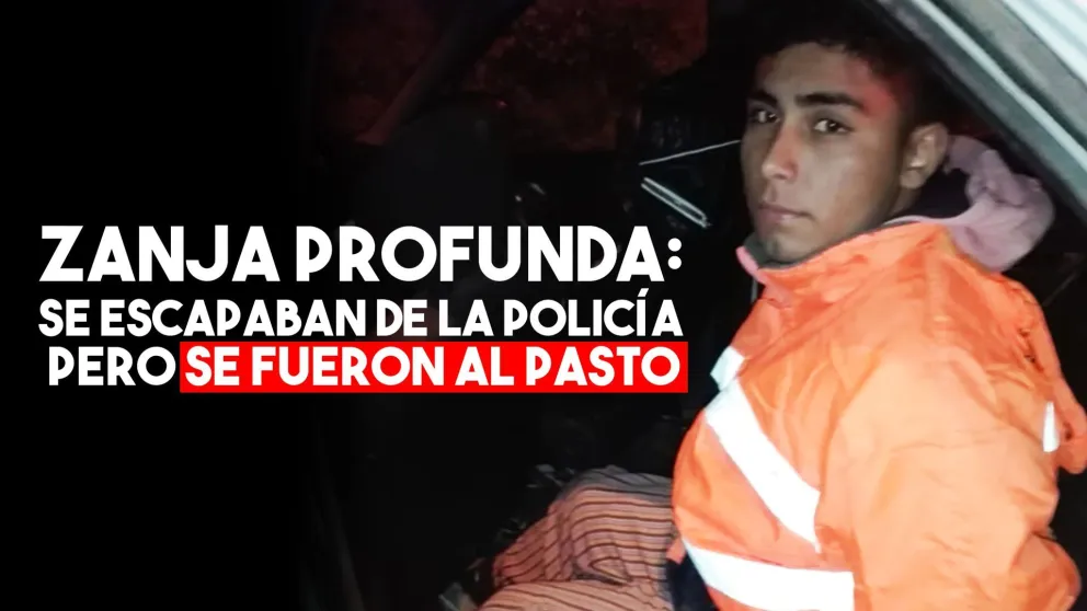 Robaron en una finca, quisieron escapar pero cayeron en una zanja