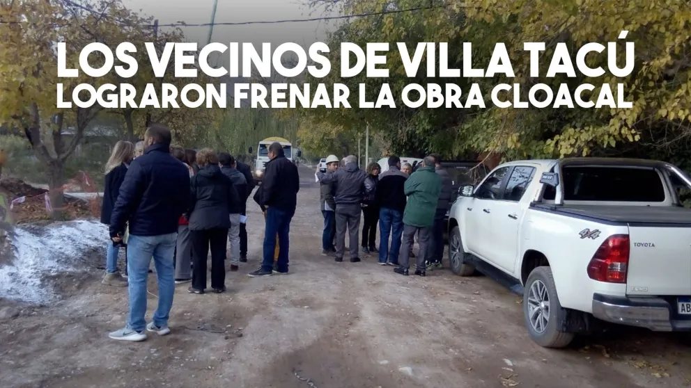 Los vecinos de Villa Tacú lograron frenar la obra cloacal