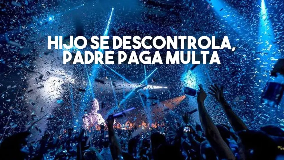 La fiesta "se salió de control" y multaron a los padres