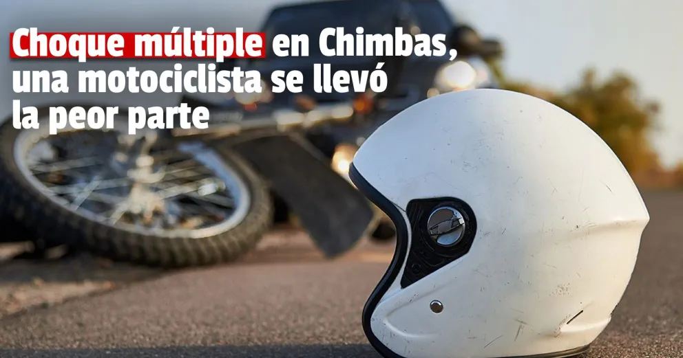 Triple choque en Chimbas: una motociclista gravemente herida e internada