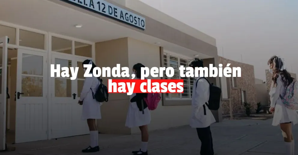 Atención: pese al viento Zonda, las clases son normales