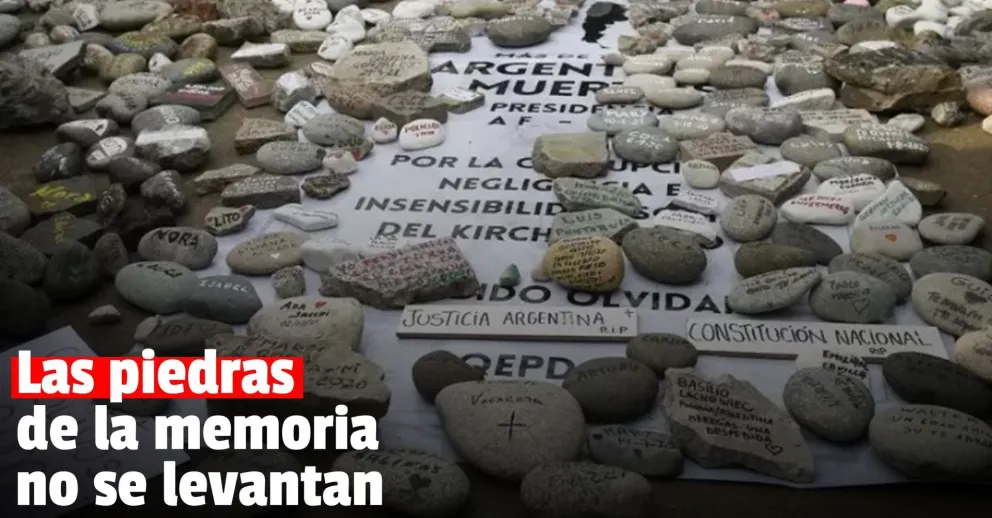 Aubone confirmó que no levantarán las piedras que dejaron familiares de fallecidos por covid-19