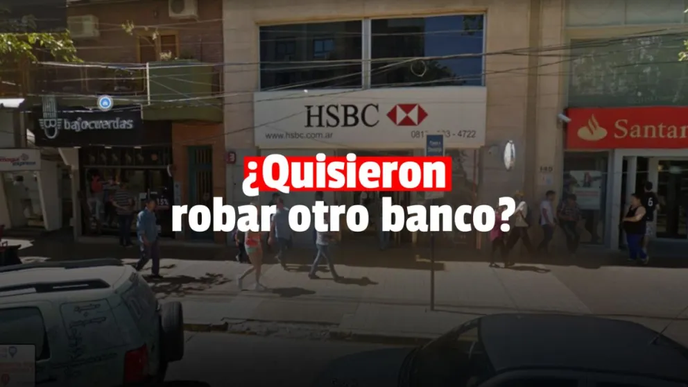 Un hombre rompió el vidrio de un banco céntrico