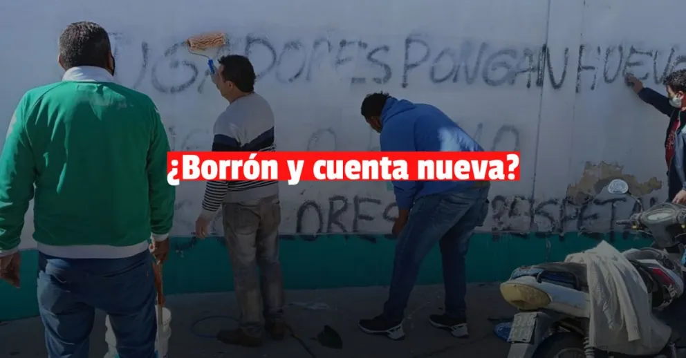 Desamparados: se borraron las amenazas pintadas en la pared
