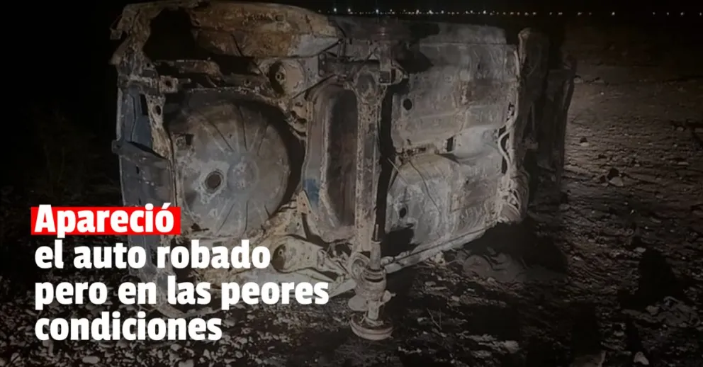 Encontraron quemado el auto que había sido robado en Ullum