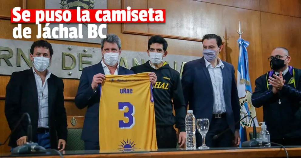 Los campeones de Jáchal BC fueron recibidos por Sergio Uñac
