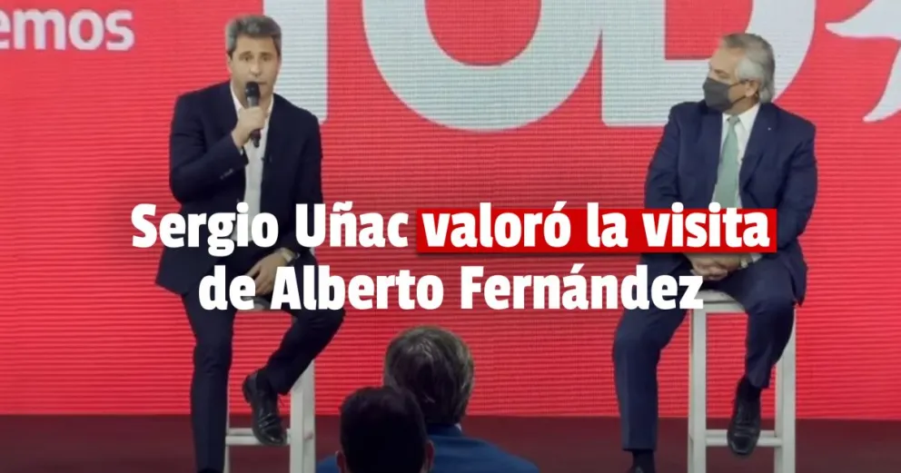 Sergio Uñac a Alberto Fernández: "Siempre has traído para los sanjuaninos y sanjuaninas soluciones"