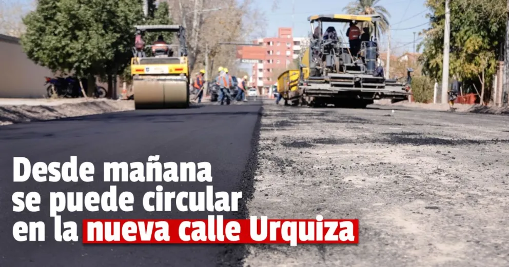 Baistrocchi recorrió calle Urquiza previo a la rehabilitación vehicular