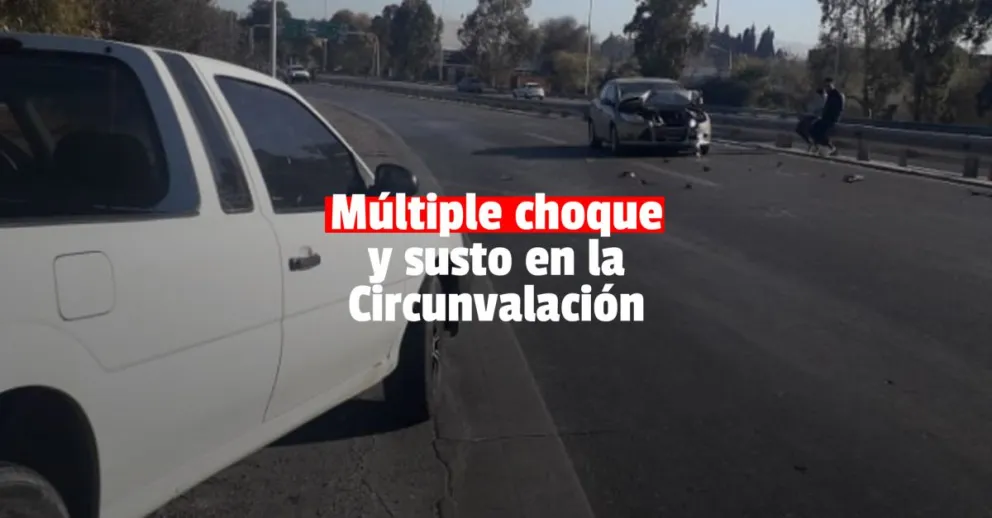 Un tremendo choque en cadena terminó con la Circunvalación hecha un caos