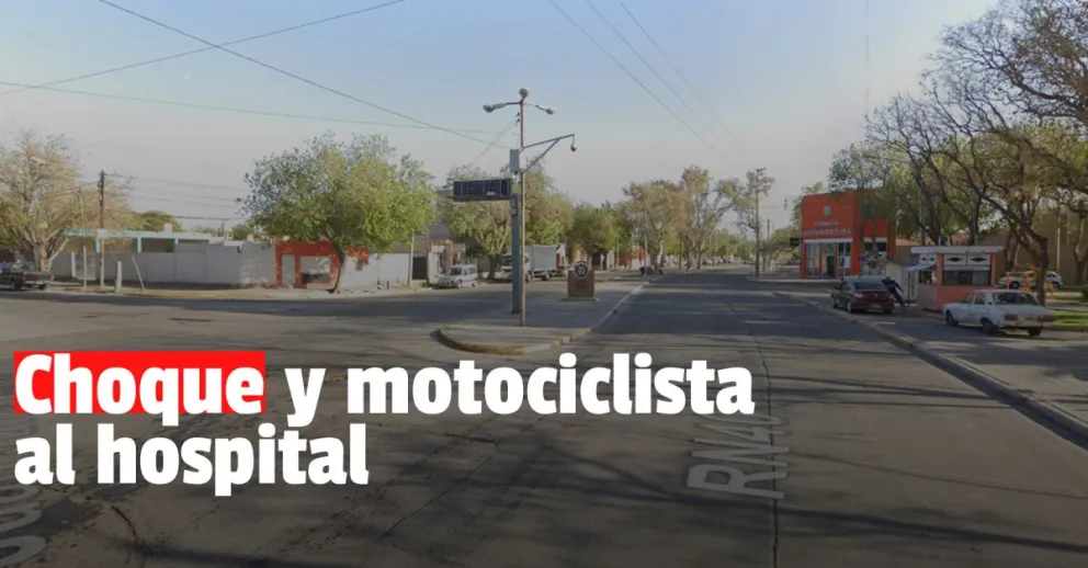Un motociclista terminó internado tras impactar contra un auto