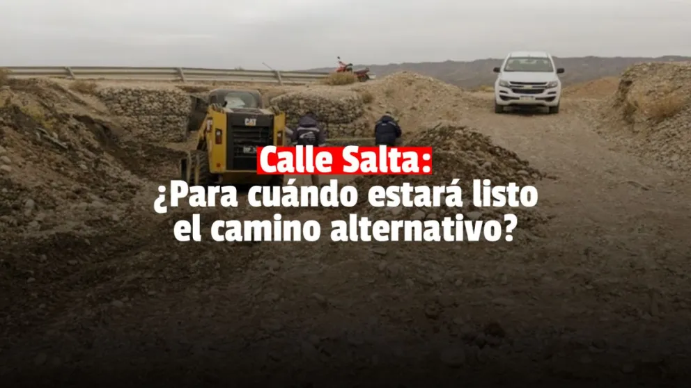 Calle Salta: continúan las obras en el camino alternativo que une Chimbas con Albardón